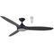 Newport 1420mm 3 ABS Blade DC Remote Control Ceiling Fan with 18w LED Light Tricolour Matt Black/Matt Black