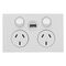 Saturn Zen
Double Power Point
Single USB Charger, Horizontal Mount, 250V, 10A | Zen White