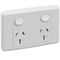 2000 Series
Twin Switch Socket Outlet
250V, 15A, 2 Pole | White Electric
