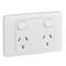 2000 Series
Twin Switch Socket Outlet
250V, 10A, 2 Pole | White Electric