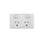 2000 Series
Twin Switch Socket Outlet
250V, 10A, Round Earth Pin | White Electric