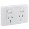 2000 Series
Twin Switch Socket Outlet
250V, 15A | White Electric