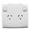Standard Series, Twin Switch Socket Outlet, 250V, 10A, Large Size, Vertical, Two Piece Base
White Electric