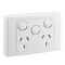 2000 Series
Twin Switch Socket Outlet
250V, 10A, Removable Extra Switch | White Electric