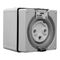 Clipsal - 56 Series, Surface Socket, IP66, 250V 32A - 3 Round Pins
Grey