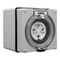 Clipsal - 56 Series, Surface Socket, IP66, 500V 10A - 4 Round Pins
Grey