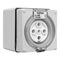 Clipsal - 56 Series, Surface Socket, IP66, 500V 32A - 5 Round Pins
Chemical Grey