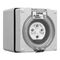 Clipsal - 56 Series, Surface Socket, IP66, 500V 20A - 4 Round Pins
Chemical Grey