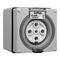Clipsal - 56 Series, Surface Socket, IP66, 500V 40A - 5 Round Pins
Grey