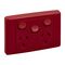 2000 Series, Twin Switch Socket Outlet, 250V, 10A, Removable Extra Switch - Red