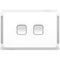 Pro Series, Flush Switch, Horizontal Mount, 2 Gang, 1-Way/2-Way, 230/240V 20A, 16AX - Extra Vivid White