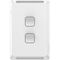 Pro Series, Gridplate and Skin, 2 Gang, Vertical/Horizontal Mount - Extra Vivid White
