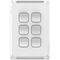Pro Series, Gridplate and Skin, 6 Gang, Vertical/Horizontal Mount - Extra Vivid White