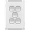 Pro Series, Flush Switch, Vertical Mount, 5 Gang, 1-Way/2-Way, 230/240V 20A, /16AX - Extra Vivid White