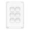 Pro Series, Switch Plate Skin, 6 Gang, Horizontal/Vertical Mount, Clip-On - Extra Vivid White