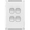 Pro Series, Gridplate and Skin, 4 Gang, Vertical/Horizontal Mount - Extra Vivid White