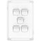 Pro Series, Switch Plate Skin, 5 Gang, Horizontal/Vertical Mount, Clip-On - Extra Vivid White