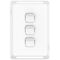 Pro Series, Switch Plate Skin, 3 Gang, Horizontal/Vertical Mount, Clip-On - Extra Vivid White
