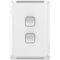 Pro Series, Flush Switch, Vertical Mount, 2 Gang, 1-Way/2-Way, 230/240V 20A, /16AX - Extra Vivid White