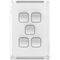Pro Series, Gridplate and Skin, 5 Gang, Vertical/Horizontal Mount - Extra Vivid White