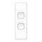 Pro Series, Architrave Switch, Vertical Mount, 2 Gang, 230/240V, 20A, 16AX - Extra Vivid White