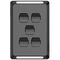 Pro Series, Switch Plate Skin, 5 Gang, Horizontal/Vertical Mount, Clip-On - Black