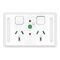 Pro Series, Twin Power Point, Horizontal Mount, 30mA RCD 10A, 250V - Extra Vivid White