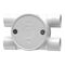Clipsal - Cable Management, Tangential Junction Box, 25mm I.D, 4 Way Entry, H-type - Grey