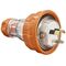 Clipsal - 56 Series, Plug Top, Straight, 3 PIN, 10A, 250V, IP66 - Electric Orange