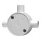 Clipsal - Cable Management, Round Junction Box, PVC, 16mm Entries, 3 Way - Grey