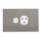 Metal Plate Series, Single Switch Socket Outlet, 250V, 10V, BSL Style - White Electric