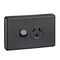 Classic C2000 Series, Single Switch Socket Outlet, Classic, 250V, 10A - Black