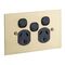 Metal Plate Series, Twin Switch Socket Outlet, 250V, 10A, BBSL Style, Flat Plate, Rmvb Extra Switch - Black