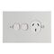 Metal Plate Series, Single Switch Socket Outlet, 250V, 10A, BSL Style, Removable Extra Switch - White Electric