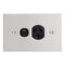 Metal Plate Series, Single Switch Socket Outlet, 250V, 10V, BSL Style - Black