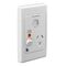Medilec, Single Switch Socket Outlet, 250V, 10A, Vertical - White Electric