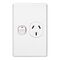 Classic C2000 Series, Single Switch Socket Outlet, Classic, 250V, 10A, Vertical - White Electric