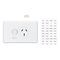 Classic C2000 Series, Single Switch Socket Outlet, Classic, 250V, 10A, Circuit Identification - White Electric