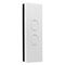 Saturn Zen, push-button Architrave Switch, LED Architrave, 2 Gang, 250V, 16AX/20A - Zen White