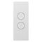 Saturn Zen, Grid and Cover Architrave, 2 Gang, Less Mechanism - Zen White