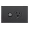 Saturn Zen, Single Power Point, Horizontal Mount, 250V, 10A - Zen Black