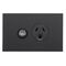 Saturn Zen, Single Power Point, Round Earth Horizontal Mount, 250V, 10A - Zen Black