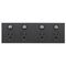 Saturn Zen, Quad Power Point, Horizontal Mount, 250V, 10A - Zen Black