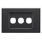 Saturn Zen, Grid and Cover, 3 Gang, Less Mechanism - Zen Black