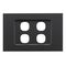 Saturn Zen, Grid and Cover, 4 Gang, Less Mechanism - Zen Black