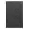 Saturn Zen, push-button Switch, LED, 2 Gang, 250V, 16AX/20A - Zen Black