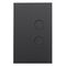 Saturn Zen, Grid and Cover, 2 Gang, Less Mechanism - Zen Black
