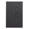 Saturn Zen, Grid and Cover, 3 Gang, Less Mechanism - Zen Black