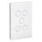 Saturn Zen, Grid and Cover, 5 Gang, Less Mechanism - Zen White
