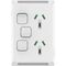 Pro Series, Twin Power Point, Vertical Mount, 1Ex20A, 10A, 250V - Extra Vivid White